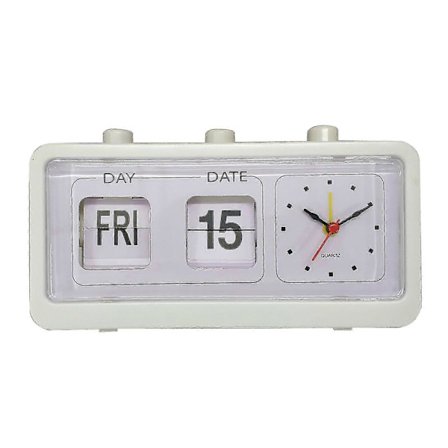 Retro Kalenteri Käännettävä Kello Yöpöydälle Neliönmuotoinen Kello 3 Painikkeella Kotitalouskäyttöön
