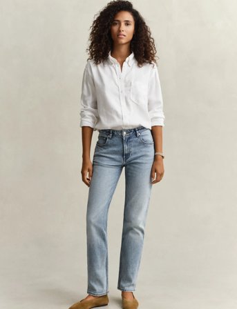 GANT Straight Stretch Jeans - Blue - 26 x 32