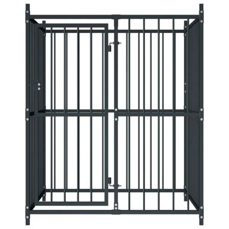 Vidaxl Hundgård För Utomhusbruk 120x120x150 Cm Svart