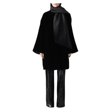 Giorgio Armani Single-Breasted Coats Sort, Dame Uldfrakker