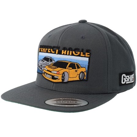 Gearshift - Gris snapback Gorra - Gshift Perfect Angle Drift Cars Dark Grey Snapback @ Hatstore