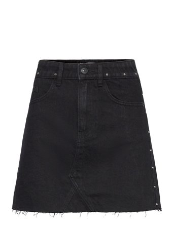 Denim Mini-Skirt Black Mango