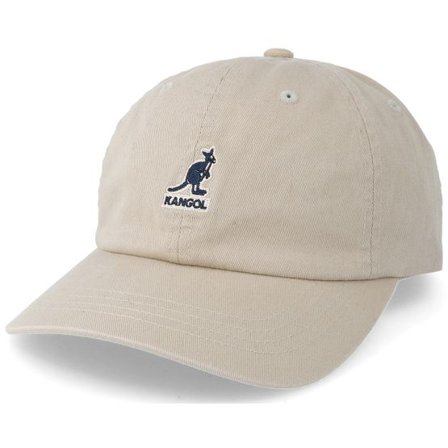 Kangol - Beige adjustable Keps - Washed Baseball Khaki Adjustable @ Hatstore