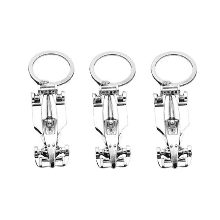 3 st metallnyckelringar Racebilspresenter Formel 1 bilberlock F1 Racingpresenter Roliga nyckelringar (6,3 * 2,4 cm, Silver) IC