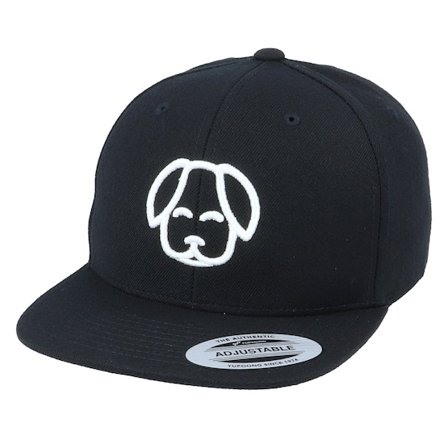 Kiddo Cap - Kids 3D Dog Black Snapback Snapback Black Cap - @ Hatstore