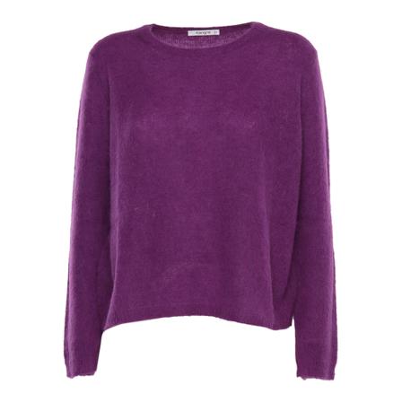 Kangra Round-neck Strik Lilla, Dame Striktrøjer, Størrelse: S