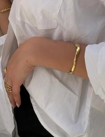 Sistie Wavy - Bracelet Gold-Plated - Gold - ONE SIZE