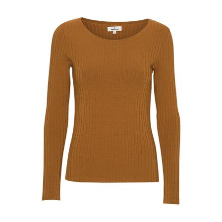 Basic Apparel Zinnia LS Tee Brun, Dame Langærmet