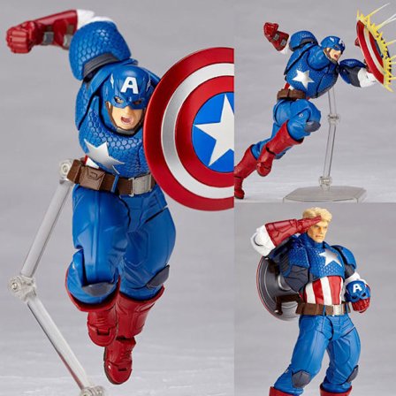 Venom figur 2 Toys Yamaguchi stil Röd Massaker Eddie Venom the Amazing Spider-Man rörlig modell prydnad (Yamaguchi Captain America 6)