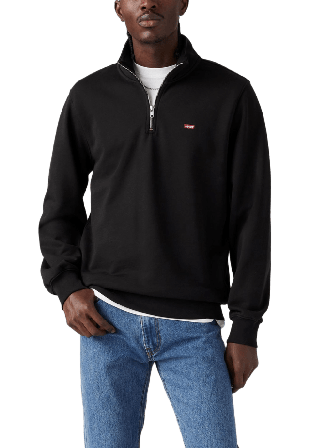 Levi's Original Housemark Quarter-Zip Pullover Tröjor Herr Svart S