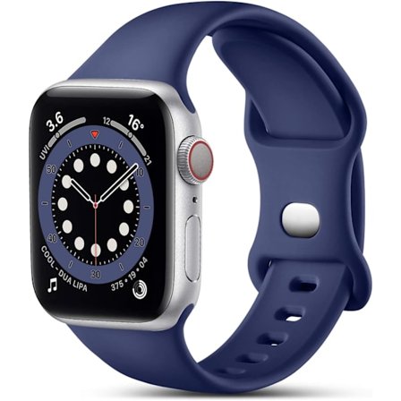6 kappaleen punottu Solo Loop -yhteensopiva Apple Watch -rannekkeet 44mm 45mm 42mm 49mm naisille ja miehille, säädettävä nailonista valmistettu 