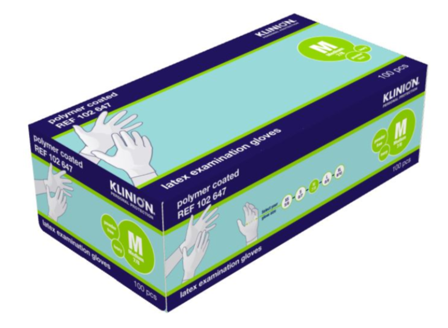 Klinion hanske latex kort M