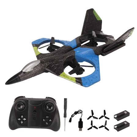 HD-drönare RC-plan med lampor Flygfotografering Drönare Stor presentleksak för pojkar och flickor Blå 2 batteri