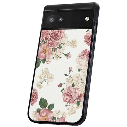 Google Pixel 6A - Cover/Mobilcover Retro Blomster