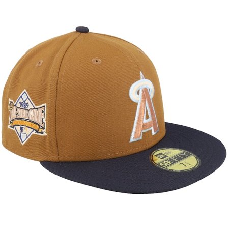 New Era - MLB Marron fitted Casquette - Los Angeles Angels Lazy Sunday 59FIFTY Brown/Navy Fitted @ Hatstore