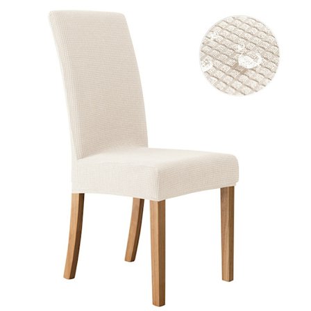 Beige - 4 stk. stoltrekk, stretch spisebordsstoltrekk moderne stolbeskytter avtagbar vaskbar for kontor bankett bryllupsfestdekorasjon