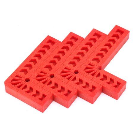 Plastik L Type 90 Graders Vinkel Lineal - Træbearbejdningsværktøj Hjælpe Locator (4 stk)