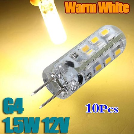10X G4 1,5W LED-lampa ersätter halogenlampa 12V SMD LED-lampa lampor [DB]