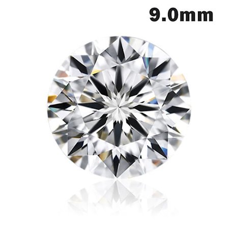 Dame Løs Moissanit Sten Dekoration Rundt Snit Smykkefremstilling Gave