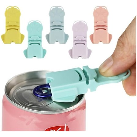 5 stk. Farverige sodavandsdåseåbnere til sodavand, øl, cola - Perfekt til fester, grill, camping og rejser, letanvendeligt drikkevareåbningsværktøj