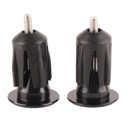 1 par cykel aluminium styrgreb hætte prop styr endepropper sort