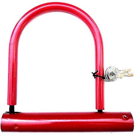 Robust cykel-U-lås i kraftigt stål, stöldskyddande D-lås