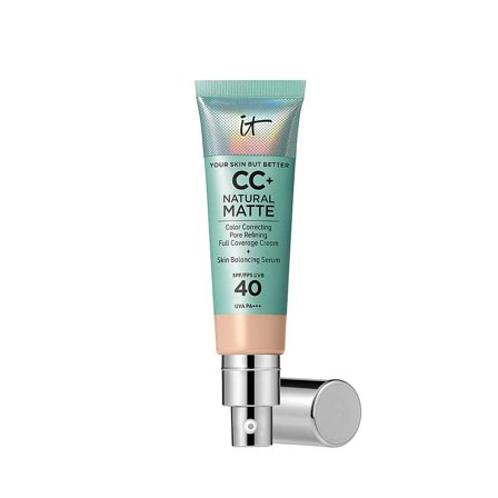 IT Cosmetics CC+ Cream Natural Matte Foundation for Oily Skin with SPF 40 Fair Light, Makeup, Ansigt, Foundation
