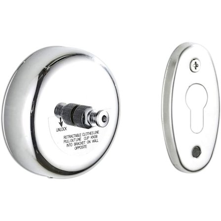 Uttrekkbar Klessnor - Veggmontert Tørkesnor Avtakbare Klesstativ for Innendørs Hotell Baderom Klessnor, 3 Meter (Sølv)