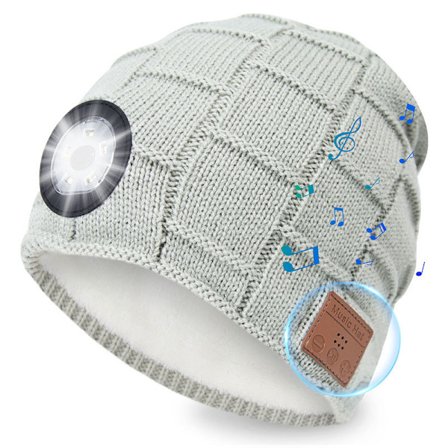 Bluetooth Beanie Hat Torch, LED Light Up Beanie Music Hat, B,ZQKLA qd