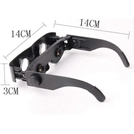 Håndfri kikkertbriller, justerbar panoramisk fokus brille teleskop forstørrelsesglas