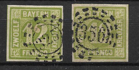 Bayern 1861 - AFA 13 - Stemplet
