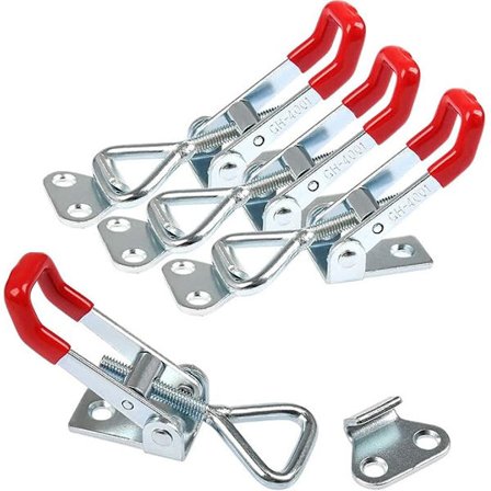 4 st metallvippspärr 4001 100 kg / 220 lbs Hållbarhet, justerbara snickarvippar för fixering och fastspänning