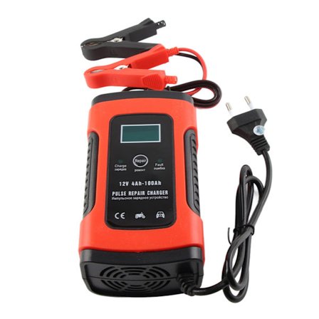 12V 5A LCD Batterilader Motorsykkel Bil Pulsreparasjon Blybatterier 100V-240V EU-plugg