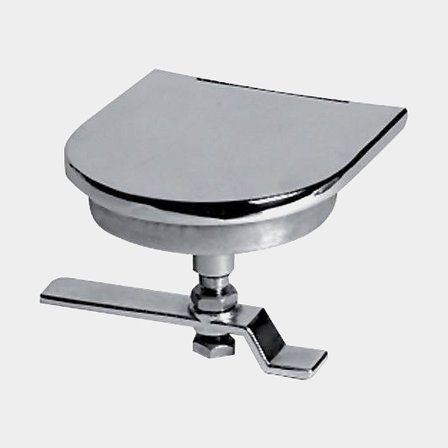 Accesorio de cubierta Osculati, 115 mm x 110 mm, con resorte, acero inoxidable resistente a ácidos AISI 316