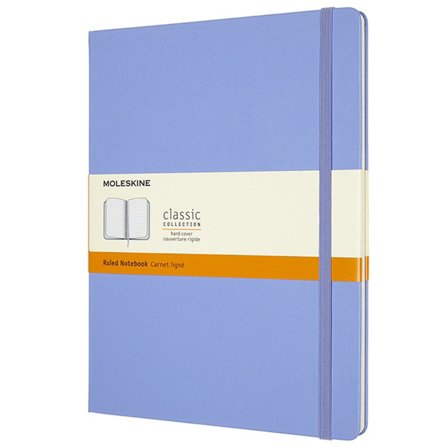 Classic Hard Cover Notebook XL Hydrangea Blue Plain