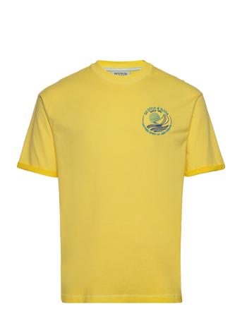 Scotch & Soda T-shirts Short-sleeved Gul Scotch & Soda*Betinget Tilbud