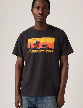 Levi's Ss Relaxed Fit Tee On The Hori - Black - M
