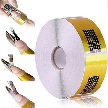 500 Stykker Neglekunst Tips Forlengelsesklistremerker, selvklebende Negleform Med Nummer, for UV Gel Negleforlengelse Negleforlengelse (1 Rull) -Sy