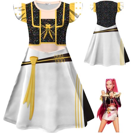 2025 Devil Hunter K-Pop Kostyme Heks Jeger Jenter Barn Halloween Cosplay Kjole