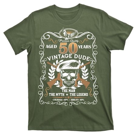 Vintage Dude Ålder 50 år Man Myth Legend 50-årsdag T-shirt