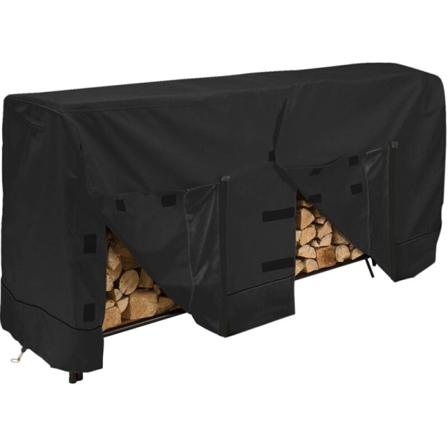 Brændestabelovertræk, husholdningsudendørs brændestabelovertræk vandtæt og støvtæt brændestabelovertræk 420D 244x61x107cm sort KLB
