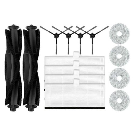 Reservedele til M9 robotstøvsuger, hovedbørste, sidebørste, Hepa-filter, moppeklud, støvpose.pa