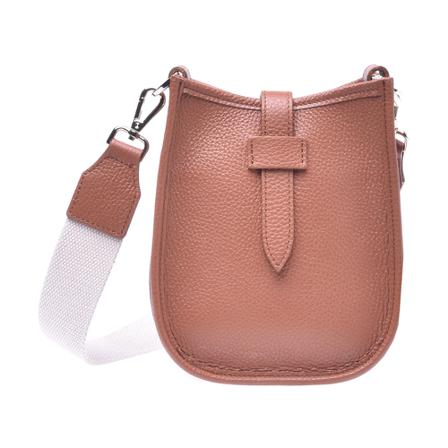 Baldinini, Shoulder bag in tumbled leather Brązowy, Kobieta, Rozmiar: ONE Size