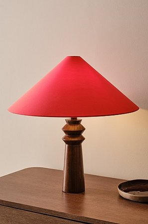 Jotex - Lampeskærm ø 50 Cm Rød - SCILLA - Køb Lampeskærme hos Jotex