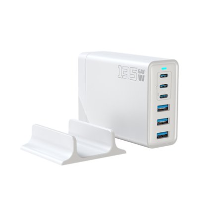 200W Gallium Nitride Laddare Mobil Snabbladdning Skrivbordsladdare Europeisk Standard Amerikansk Standard 135W Skrivbordsladdningsstation