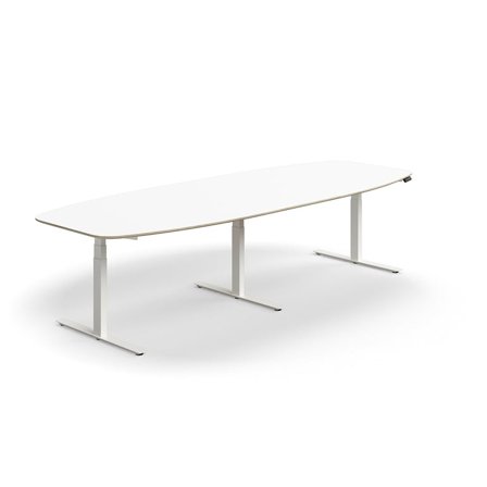 Standing meeting table NOVUS, 3200x1200 mm, white