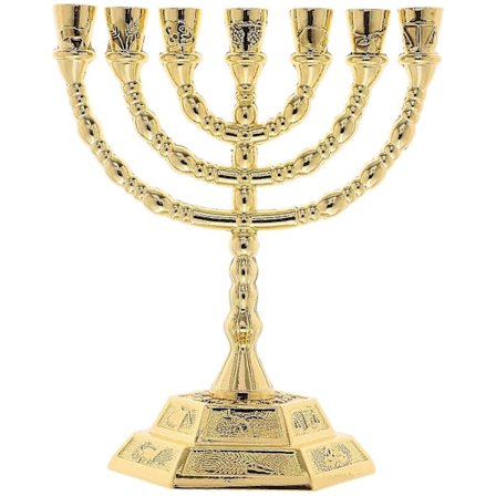 Lysestaker Menorah 7 Grener Menorah Metall Religiøs Menorah Tempel Lysestake