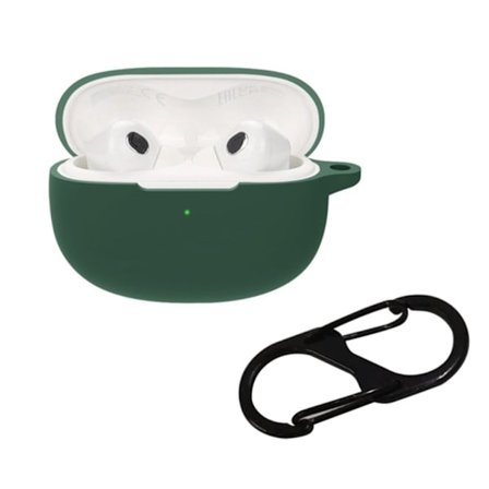 Xiaomi Buds 3T Pro silikonfodral med spänne - Svartaktig Grön