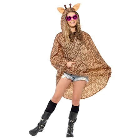 Smiffys Giraff Party Poncho One Size Brun