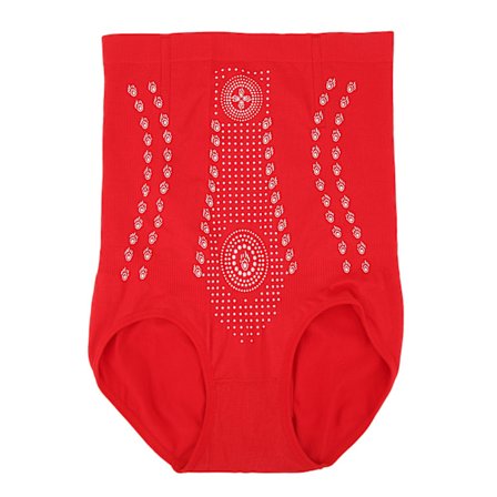 Kroppsformende shorts høy midje abdominalt stramt undertøy nylon kvinner hofteløftende underbukser rød XL (for 80-90 kg)
